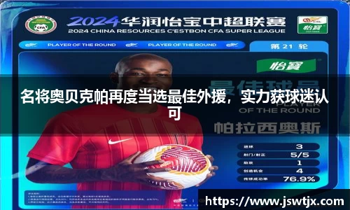 名将奥贝克帕再度当选最佳外援，实力获球迷认可